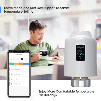 Tuya Smart ZigBee Thermostat Radiator TRV Programmable Thermostatic Actuator Heating Remote Temperature Controller Alexa Google