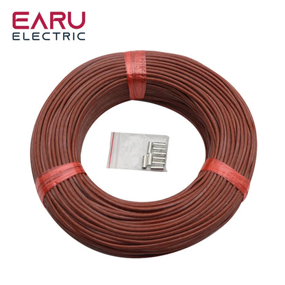 100 Meters Infrared Warm Floor Cable 12K 33ohm/m Electric Carbon Heating Wire Coil 3.0mm Fiber Wire Floor Hotline Thickening