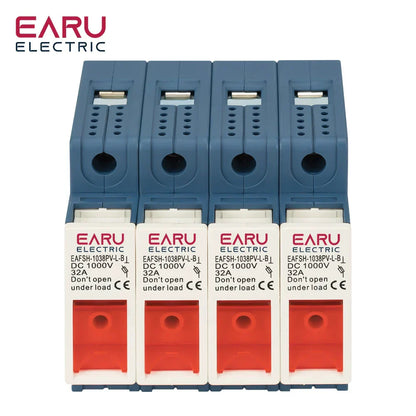 1P 2P 3P 4P Solar DC Fuse Holder High Voltage Solar PV DC 1000V Photovoltaic 6A-32A Photovoltaic System Protection Protector gPV