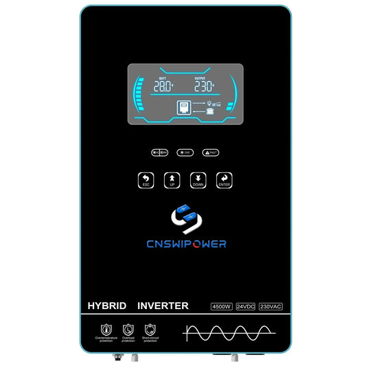 Pure sine wave 4.5kw 4500w hybrid inverter 24v 150A MPPT controller power supply sloar system - 54 Energy - Renewable Energy Store
