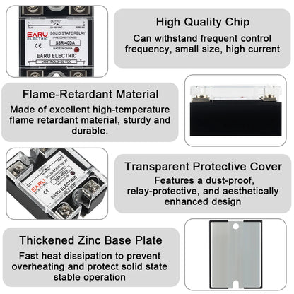 1Pcs Single Phase Solid State Relay Module SSR-25DA SSR-40DA SSR-40AA SSR-40DD SSR 10A/25A/40A/60A/80A/100A/120A/150A DD DA AA