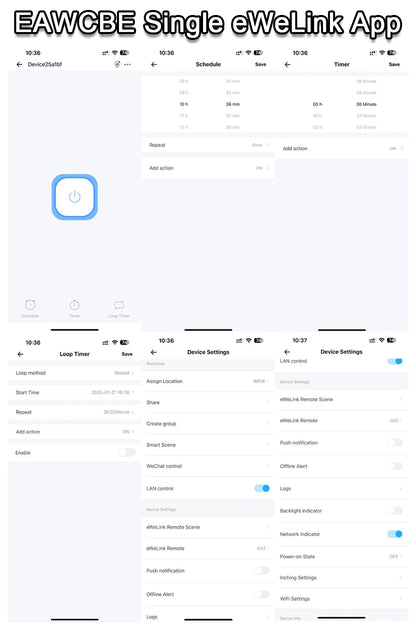 Tuya eWeLink WiFi Smart Circuit Breaker MCB 1P+N 63A Time Relay Switch Energy Meter kWh Voltage Current Protector Remote Control