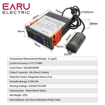 STC-1000 STC-3008 STC-3018 STC-3028 LED Digital Temperature Controller Thermostat Thermoregulator Incubator 12V 24V 110V 220V