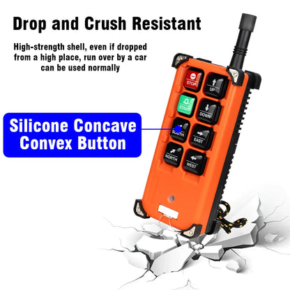 F21-E1B 2 Transmitter + 1 Receiver 220V 380V 110V 12V 24V Industrial Remote Controller Switches Hoist Crane Control Lift Crane