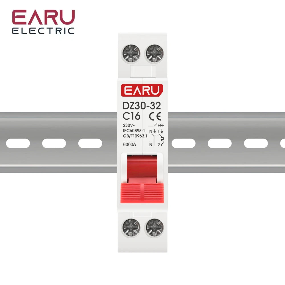 DPN 1P+N AC 230V Mini Circuit Breaker MCB 6A 10A 16A 20A 25A 32A Din Rail Mounting Cutout Miniature Household Air Switch OEM DIY