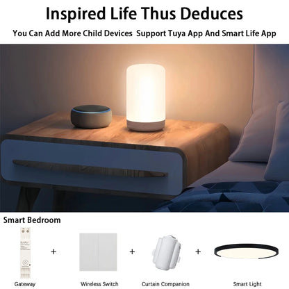 Tuya Smart Life App ZigBee 3.0 Gateway Hub Smart Home Appliances Wireless Bridge Remote Control Automation Device Works Din Rail