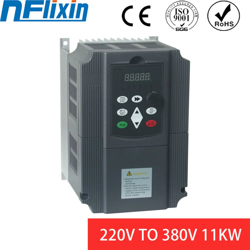 Multiple protection VFD single-phase 220V input inverter three-phase 380V output exhaust fan motor speed controller