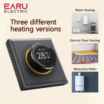 EARU Tuya Wifi Smart Knob Temperature Controller Digital Display Electric Floor Heating Water Gas Boiler for Alexa Google Home