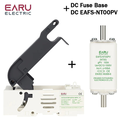 1Pcs Fuse Disconnector Switch for 100A 160A NT00 Battery Fuse Plug-in Knife Type Installation Suitable DC 12V-1000V AC 500V 690V
