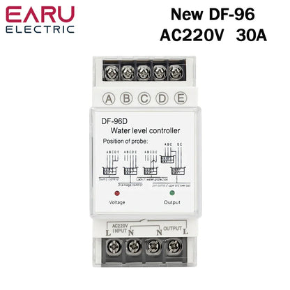DF-96D DF-96DK Water Level Controller Switch AC 220V 25A Water Tank Liquid Level Detection Sensor Water Pump Controller 2M Wires