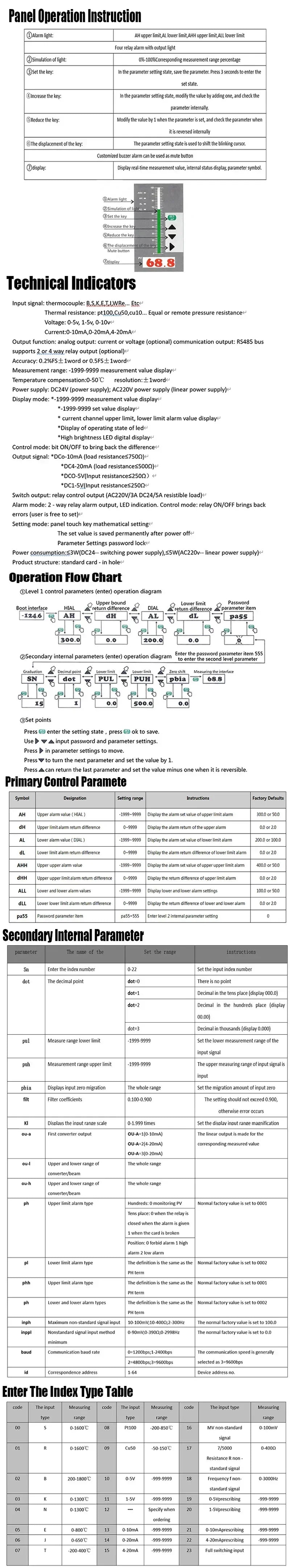 4-20mA Waterproof Integral Level Transmitter Controller Input Liquid Oil Water Level Sensor Controller Float Switch Mount Box