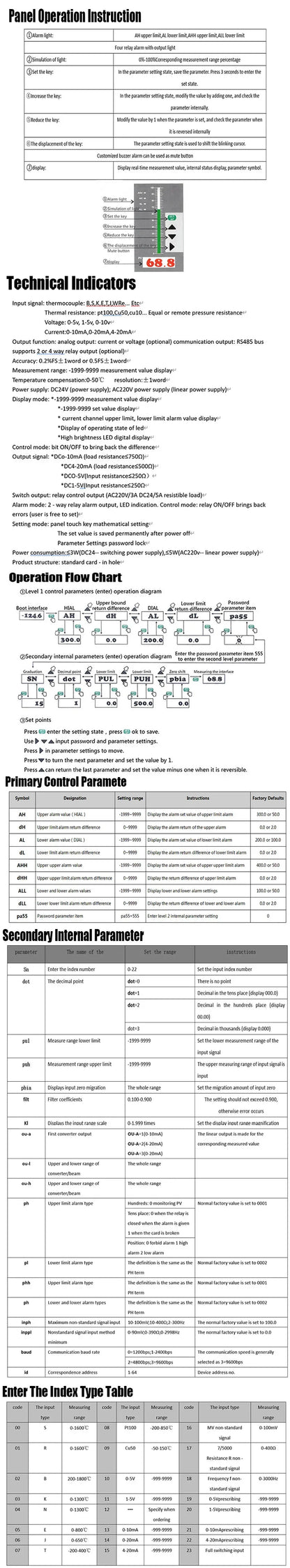 Level Sensor 4-20Ma 0-5V 0-10V RS485 Output Liquid Level Transmitter Water Level Sensor Probe Detector Controller Float Switch
