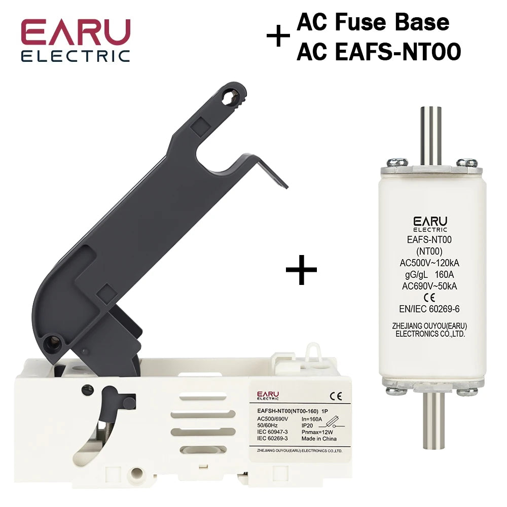 1Pcs Fuse Disconnector Switch for 100A 160A NT00 Battery Fuse Plug-in Knife Type Installation Suitable DC 12V-1000V AC 500V 690V