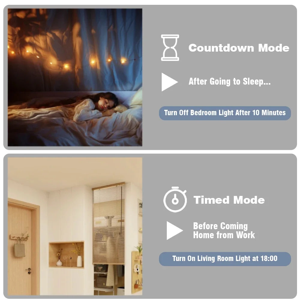 2P Tuya WiFi Smart Circuit Breaker MCB Timer Relay Switch Remote Control AC 63A 16A Power-off Memory Alexa Google Home Assistant