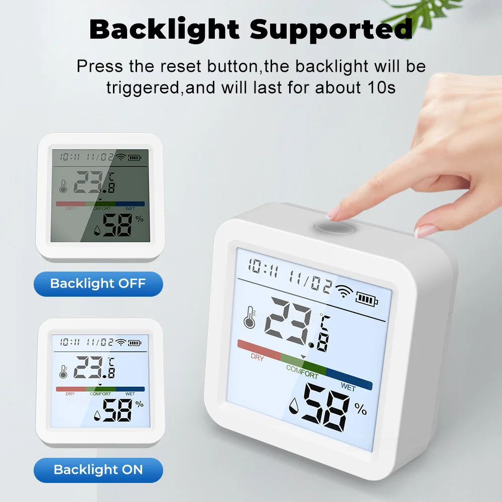 Tuya New WiFi Temperature Humidity Sensor Smart Life Backlight