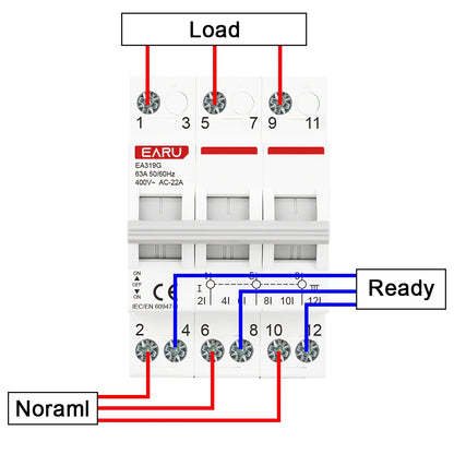 1P 2P 3P 4P 40A 63A 125A Din Rail Modular MTS Dual Power Manual Transfer Switch Isolating Discounnecting Switch Circuit Breaker