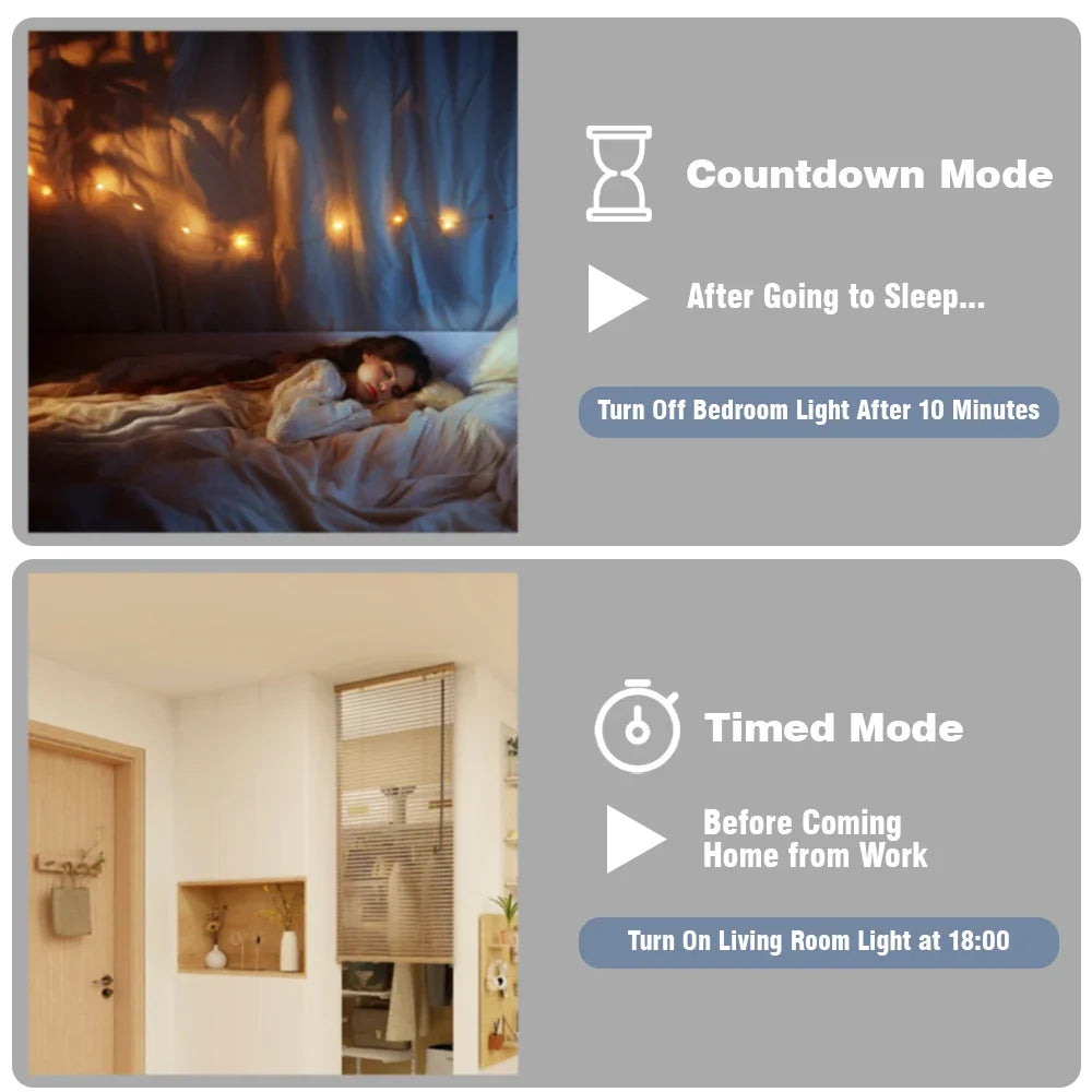 2P Tuya WiFi Smart Circuit Breaker MCB Timer Relay Switch Remote Control AC 63A 16A Power-off Memory Alexa Google Home Assistant