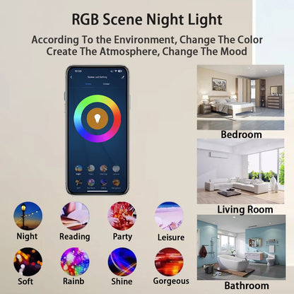 US WiFi Smart Wall Switch Push Button Timer Relay Switch Voice Remote Control RGB LED Night Light Lamp TUYA Alexa Google Home