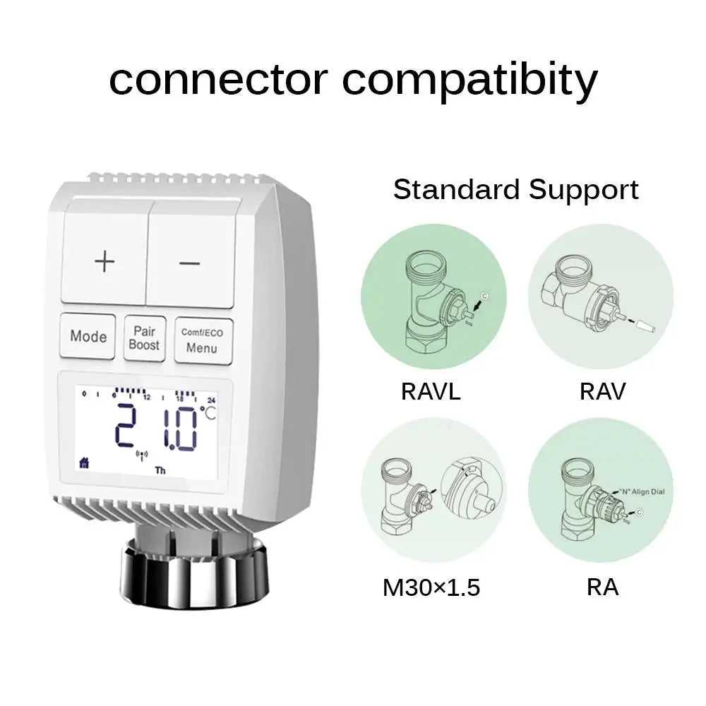 TV01 Manual Version Programmable Thermostat Timer TRV Radiator Valve Actuator Temperature Controller