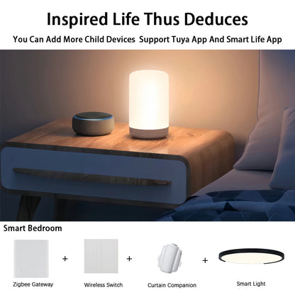 Tuya APP Wired Zigbee Bridge Smart Home Zigbee Gateway Hub Remote to Control Zigbee Devices Smart Life APP for Alexa Google Home