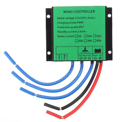 MPPT 100w -1000W Waterproof PWM Wind Turbine Charge Controller 10A 40A Low Wind Speed Regulator Voltage Boost 12V 24V AUTO 48V