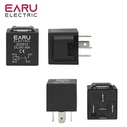 4 5 Pin 4P 5P 40A Waterproof Car Relay Long Life Automotive Relays Normally Open DC 12V 24V Relay For Head Light Air Conditioner