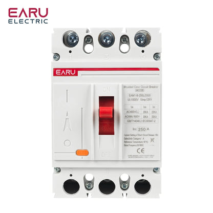 3P 4P AC 400V 100A-250A MCCB Solar Moulded Case Circuit Breaker Overload Protection Switch Protector for Solar PV Photovoltaic