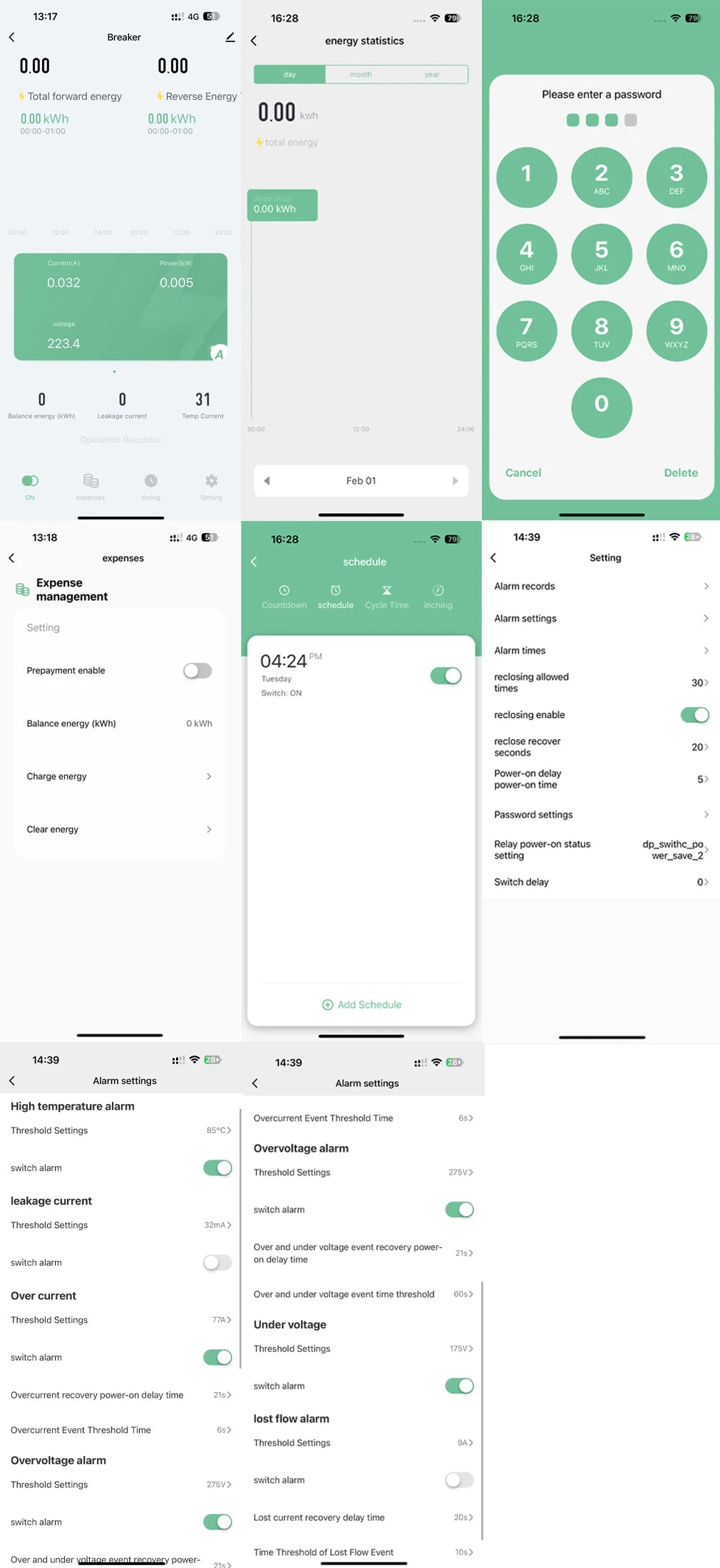 Tuya WiFi Smart Bidirectional Energy Meter Power kWh Meter Earth Leakage Over Under Voltage Protector Timer Relay Switch Current