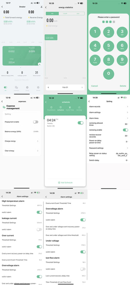 Tuya WiFi Smart Bidirectional Energy Meter Power kWh Meter Earth Leakage Over Under Voltage Protector Timer Relay Switch Current