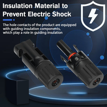 5 Pairs Connectors DC 1000V 30A Panel Branch PV Photovoltaic Wire/Board Terminal Box Inverter IP67 Waterproof and Spanner