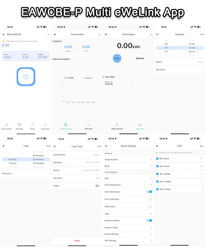 Tuya eWeLink MCB WiFi Smart Circuit Breaker 1P+N 63A Time Relay Switch Energy Meter kWh Voltage Current Protector Remote Control