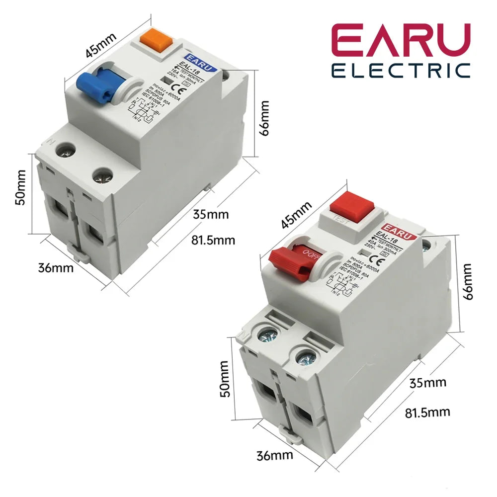 2P 4P 10/30/100/300mA Type A RCCB RCD ELCB Electromagnetic Residual Current Circuit Breaker Differential Breaker Safety Switch