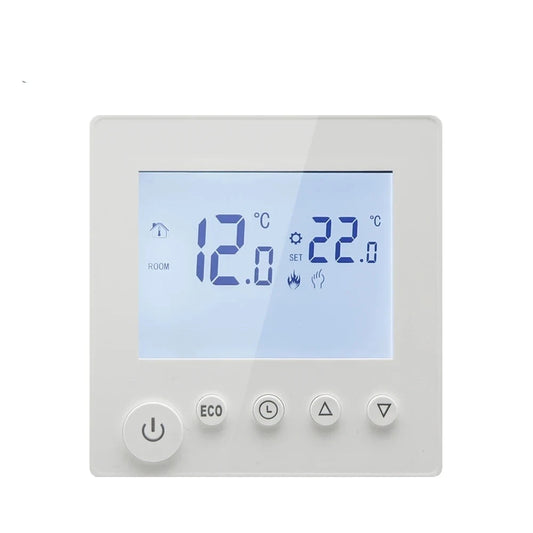 AC90V-240V 3A 16A Water Electric Floor Heating TRV House Room Thermostat Temperature Controller Digital LCD Display Wall Mounted