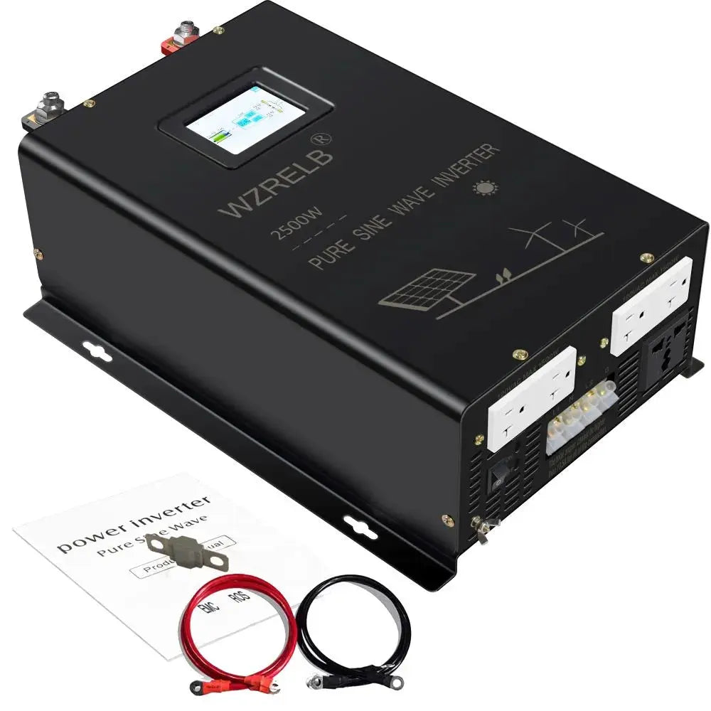 2500W Split phase Pure Sine Wave Inverter 24V/36V/48V/72V/96 DC to 110/220V,120/240V AC Converter Solar Panel Power Bank Battery - 54 Energy - Renewable Energy Store