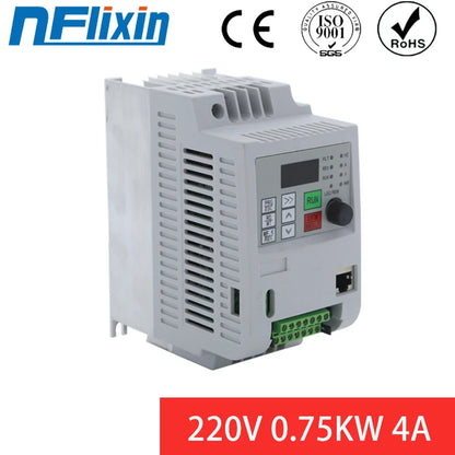 European Use 220v AC Motor Drive, 1-phase In & 3-phase Out, VFD Inverter with 1.5kw, 2.2kw, 4kw Options, 50HZ Fixed