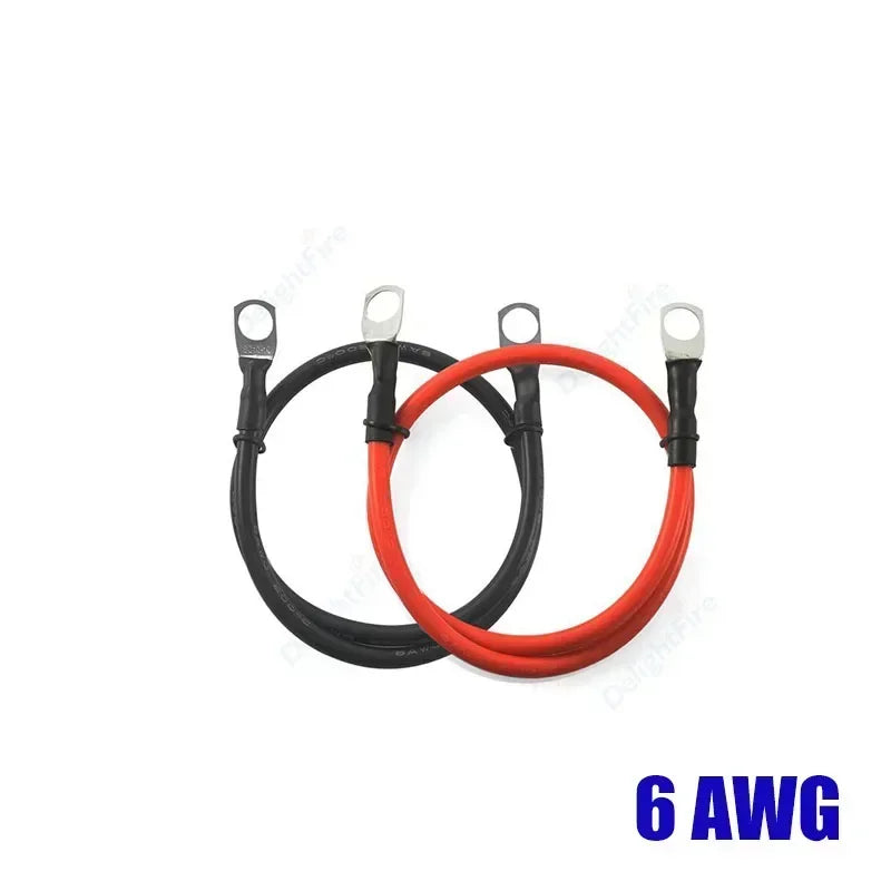 6AWG 16mm2 Inverter Silicone Wire Red Black with M6 M8 M10 Lugs by 54 Energy - Renewable Energy Store