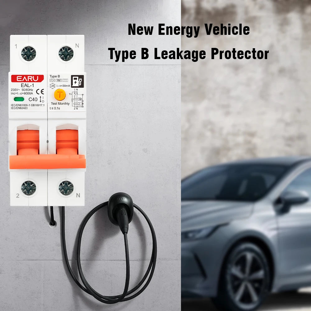 2P 30mA Type AC A B RCBO RCCB MCB Electronic Residual Current Circuit ...