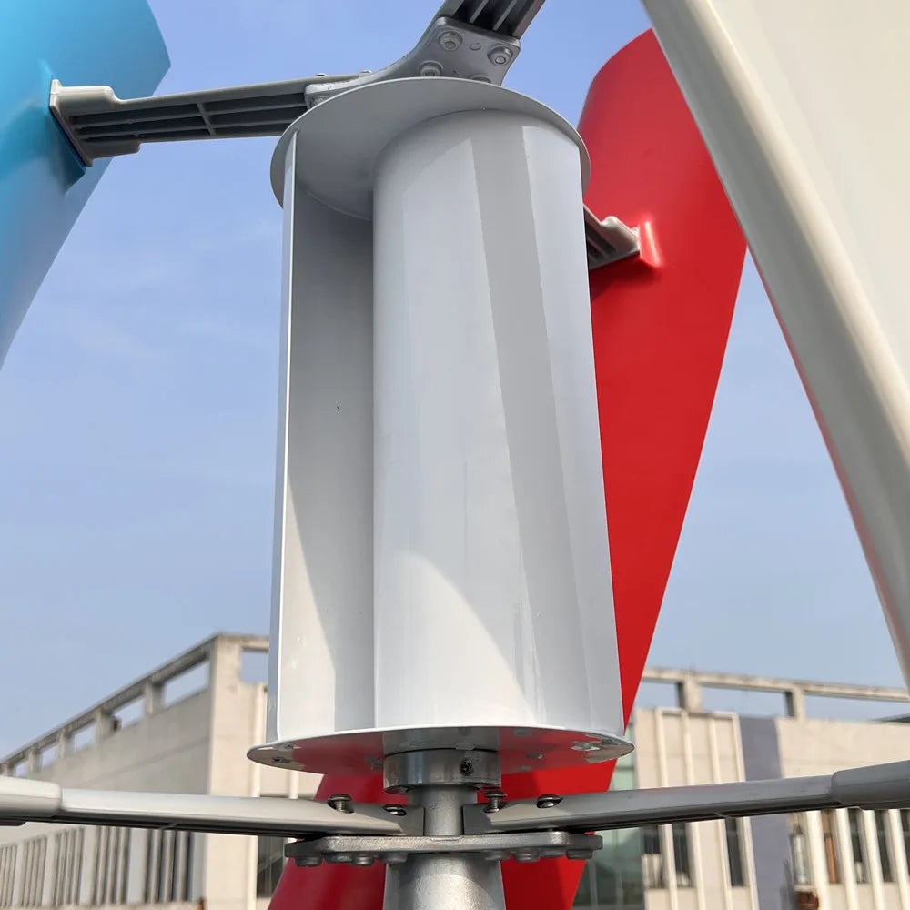 Windmills Inner Air Duct Vertical Axis Small Wind Turbine Generator 1000W 800W 600W 12V 24V 48V alternative with MPPTController