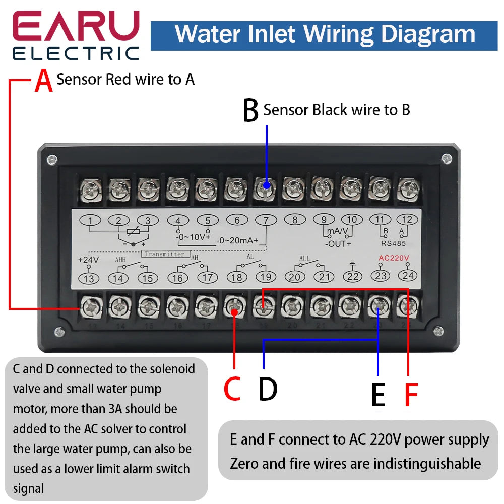 T80 AC220V Intelligent Pressure Contorller Light Column Display 4-20mA Water Oil Sewage Viscosity Meter Liquid Level Transmitter