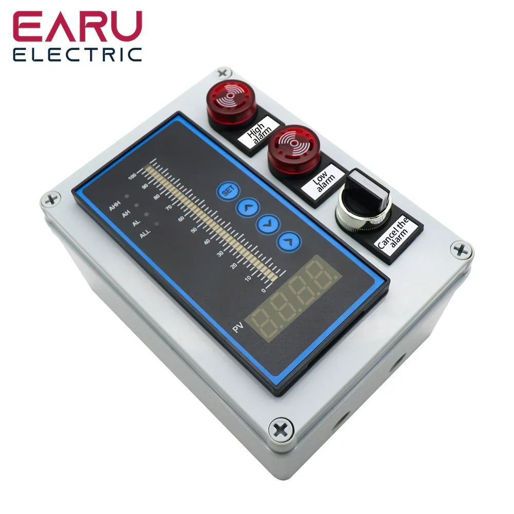 4-20mA Waterproof Integral Level Transmitter Controller Input Liquid Oil Water Level Sensor Controller Float Switch Mount Box