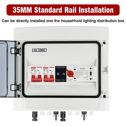 Single Phase Din Rail 2P 125A AC 230V Mini ATS Dual Power Automatic Transfer Electrical Selector Switches Uninterrupted Power