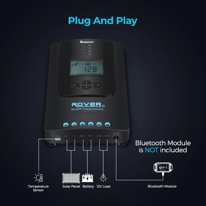 30A 12V/24V Auto DC Input MPPT Solar Charge Controller Parameter Adjustable