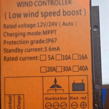 Overseas Warehouse Wind Turbine Charging Controller And MPPT 300W 600W 1kW Low Voltage Step-Up Waterproof 12V / 24V Autom