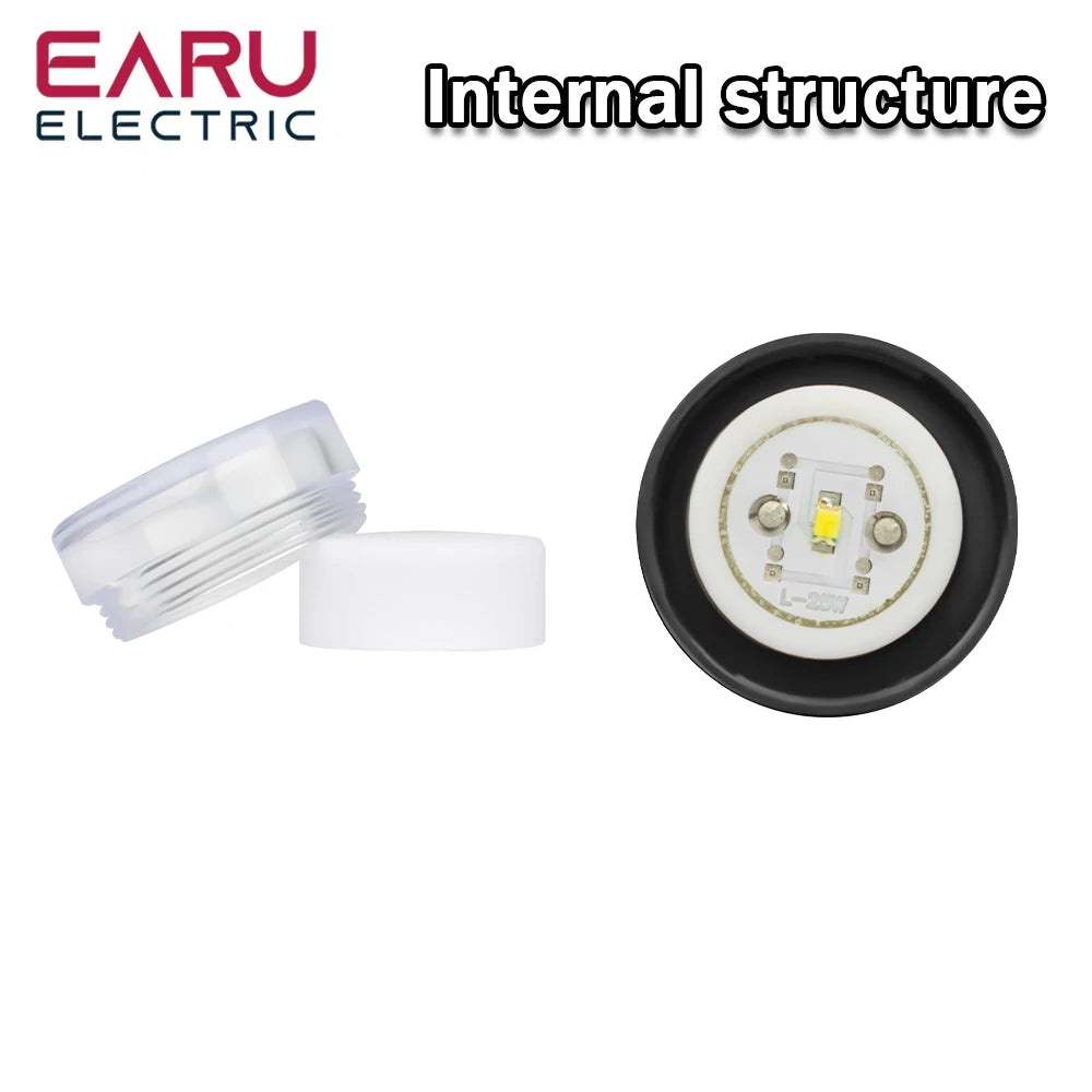 16MM Panel LED Power Electronic Indicator Pilot Signal Light Lamp AC DC 12V 24V 110V 220V 380V Red Green Yellow Blue White LED