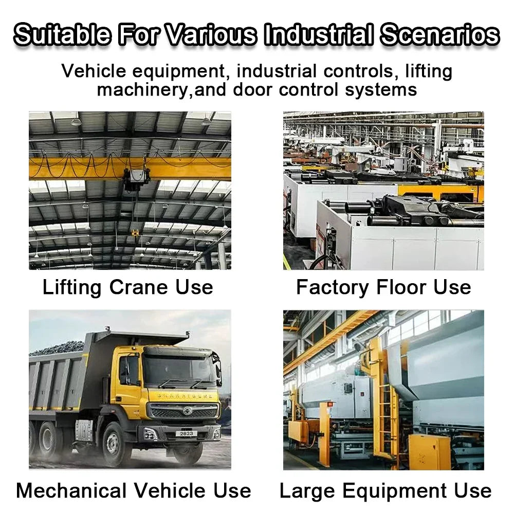 12V 24V 110V 220V 380V Channel Industrial Wireless Radio Remote Controller Switch Crane Hoist 1 Receiver+ 1 Transmitter F21-4S