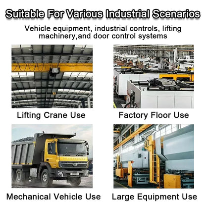12V 24V 110V 220V 380V Channel Industrial Wireless Radio Remote Controller Switch Crane Hoist 1 Receiver+ 1 Transmitter F21-4S