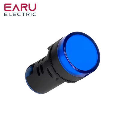 22MM Panel LED Power Electronic Indicator Pilot Signal Light Lamp AC DC 12V 24V 110V 220V 380V Red Green Yellow Blue White LED