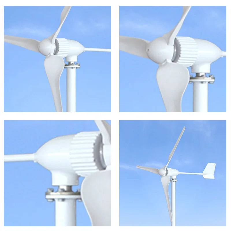 FLTXNY 6000w Windmill Turbine Generator Kit 6kw Power 3Blade 24V 48V With MPPT Controller Off Grid Inverter System ModelM6