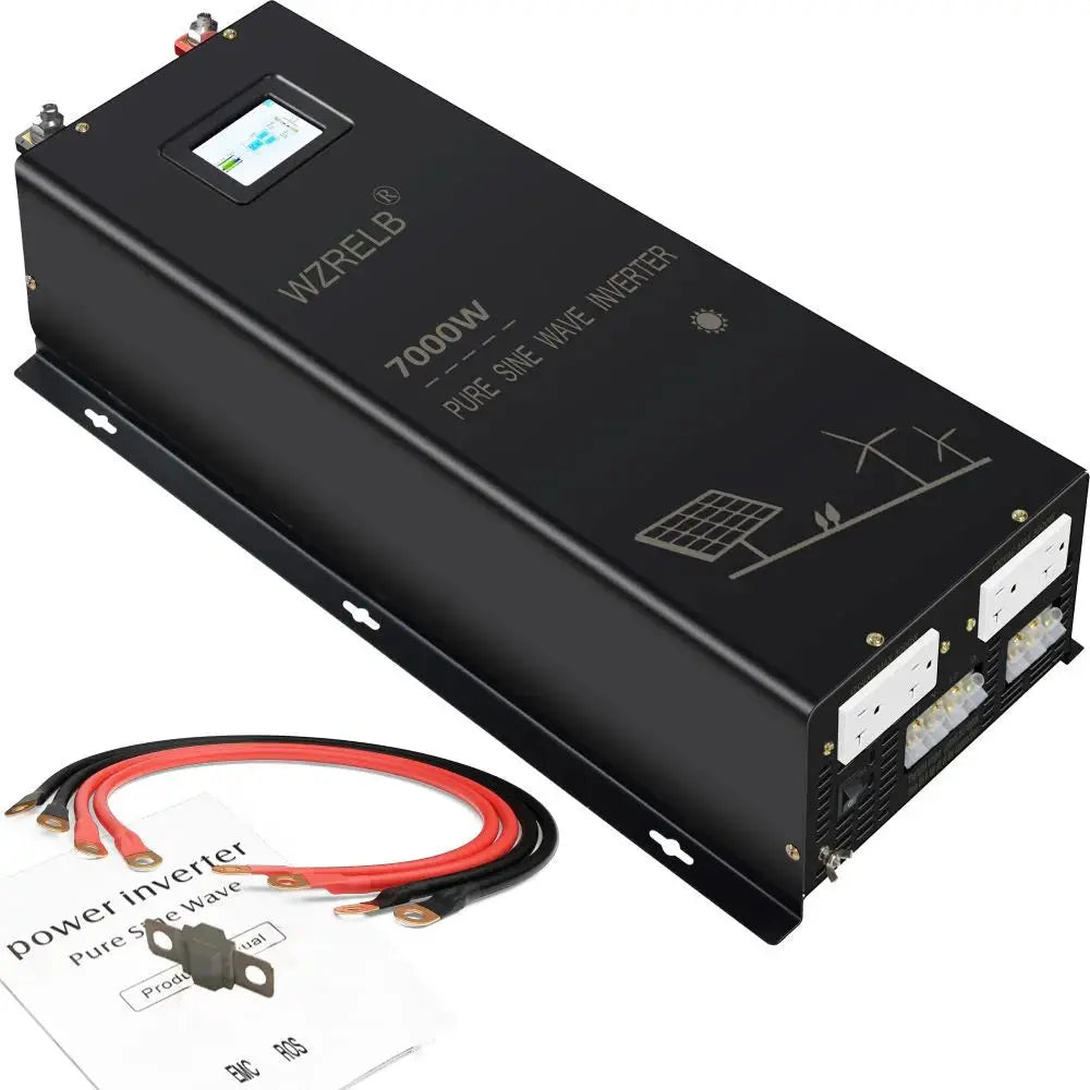 7000W Split-phase Pure Sine Wave Inverter Battery 24V/36V/48V/60V/96 DC to 110/220V,120/240V AC Converter Power Bank Solar Panel - 54 Energy - Renewable Energy Store