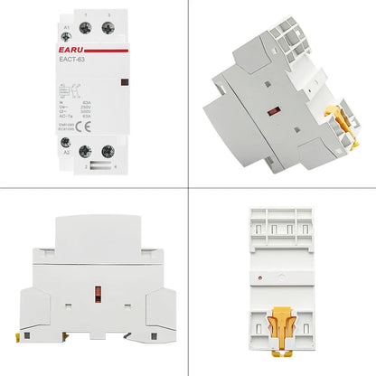 2P 4P 16A 20A 25A 32A 50A 40A 63A AC 220V 50 60Hz Din Rail Household Modular AC Contactor Switch Controller DIY Smart Home Hotel